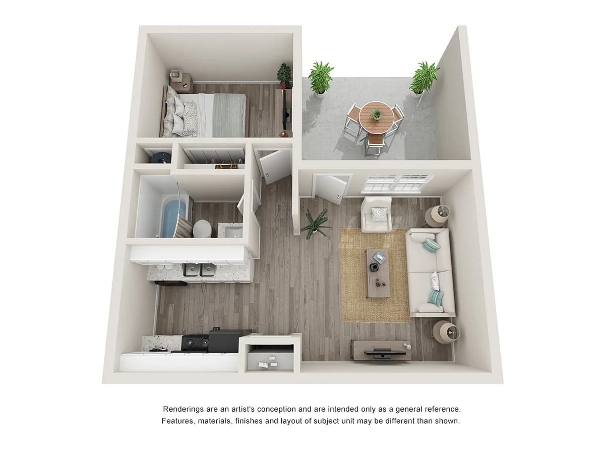 St. Petersburg apartments for rent - image - The Shell - 2D Floorplan